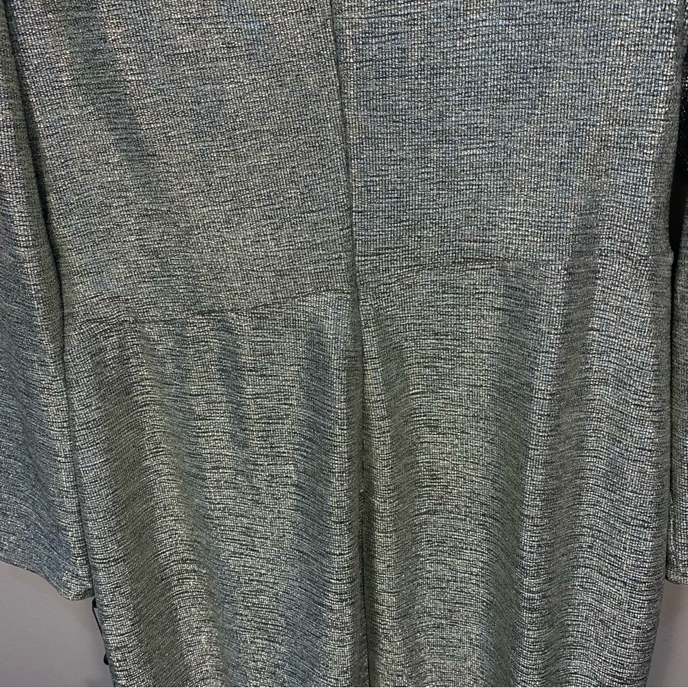Adriana Papell Metallic Foiled Jersey Wrap Dress - Picture 12 of 13